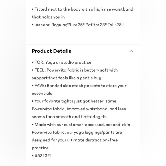 NWT  Salutation Stash Pocket II Tight Size XS/P - Picture 10 of 10